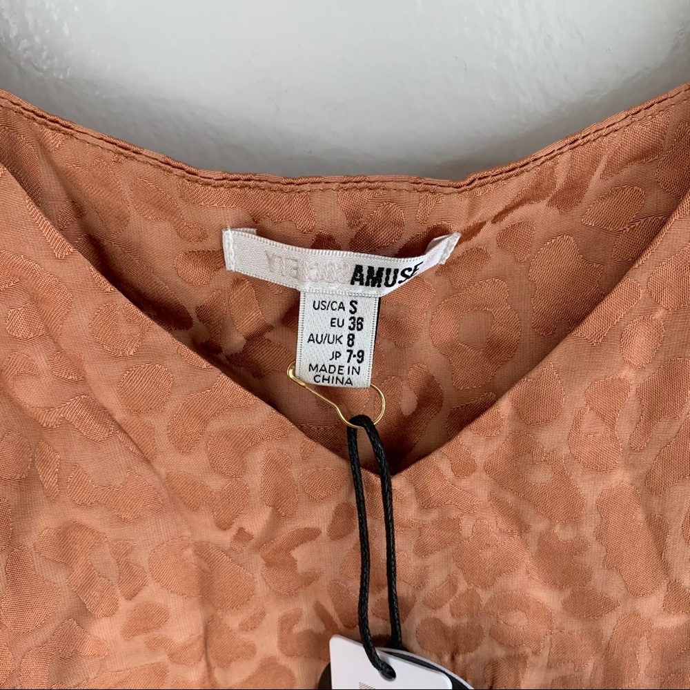 Amuse Society Carly Woven Tank Rum Orange Small - Picture 5 of 6